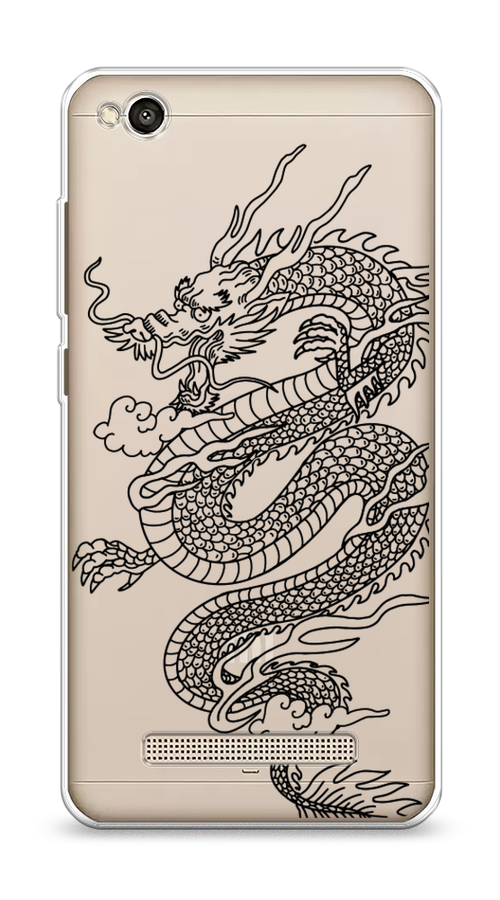 

Чехол на Xiaomi Redmi 4A"Большой китайский дракон", Черный;серый, 31350-1