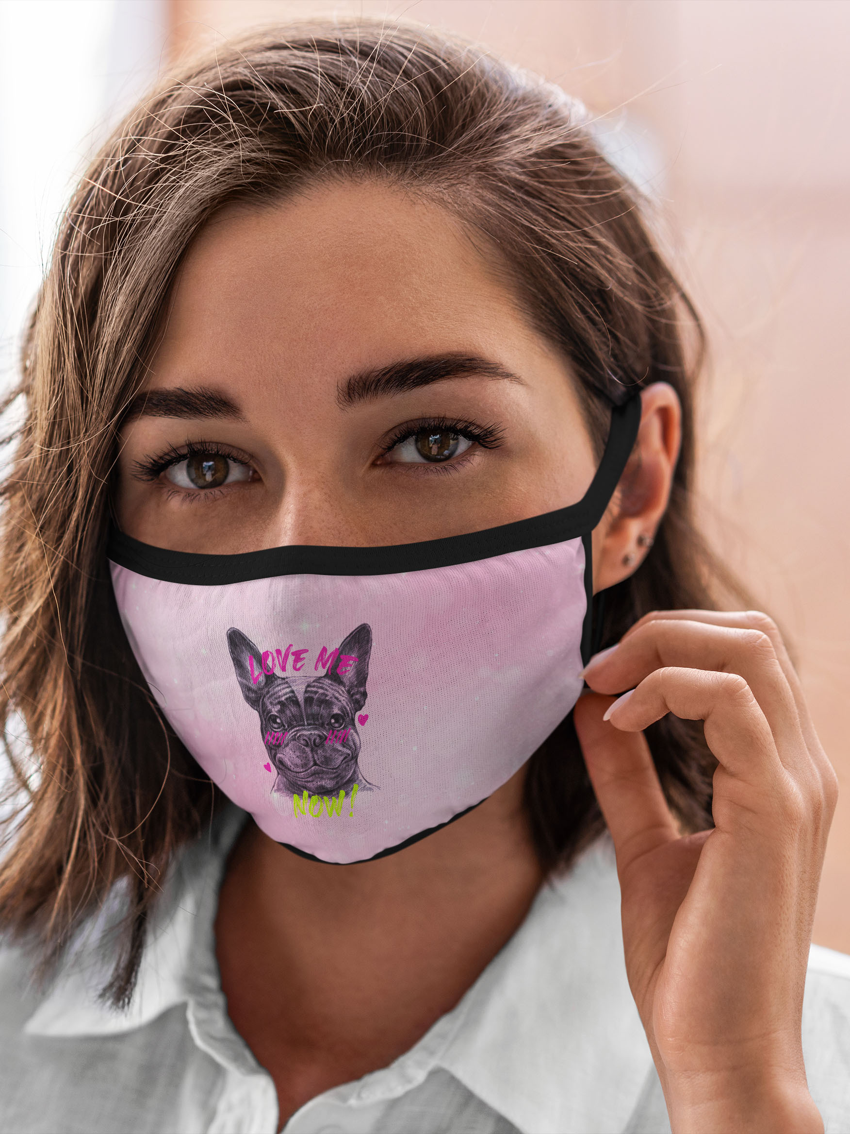 

Многоразовая маска унисекс Burnettie Бульдог Французский Люби Меня, Разноцветный, Бульдог Французский Люби Меня