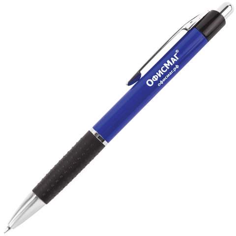 Ручка шариковая Офисмаг 141877, синяя, 0.35 мм, 12 штук