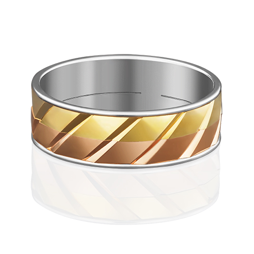 

Кольцо из комбинированного золота р. 20 PLATINA jewelry 01-4892-00-000-1140-39, 01-4892-00-000-1140-39
