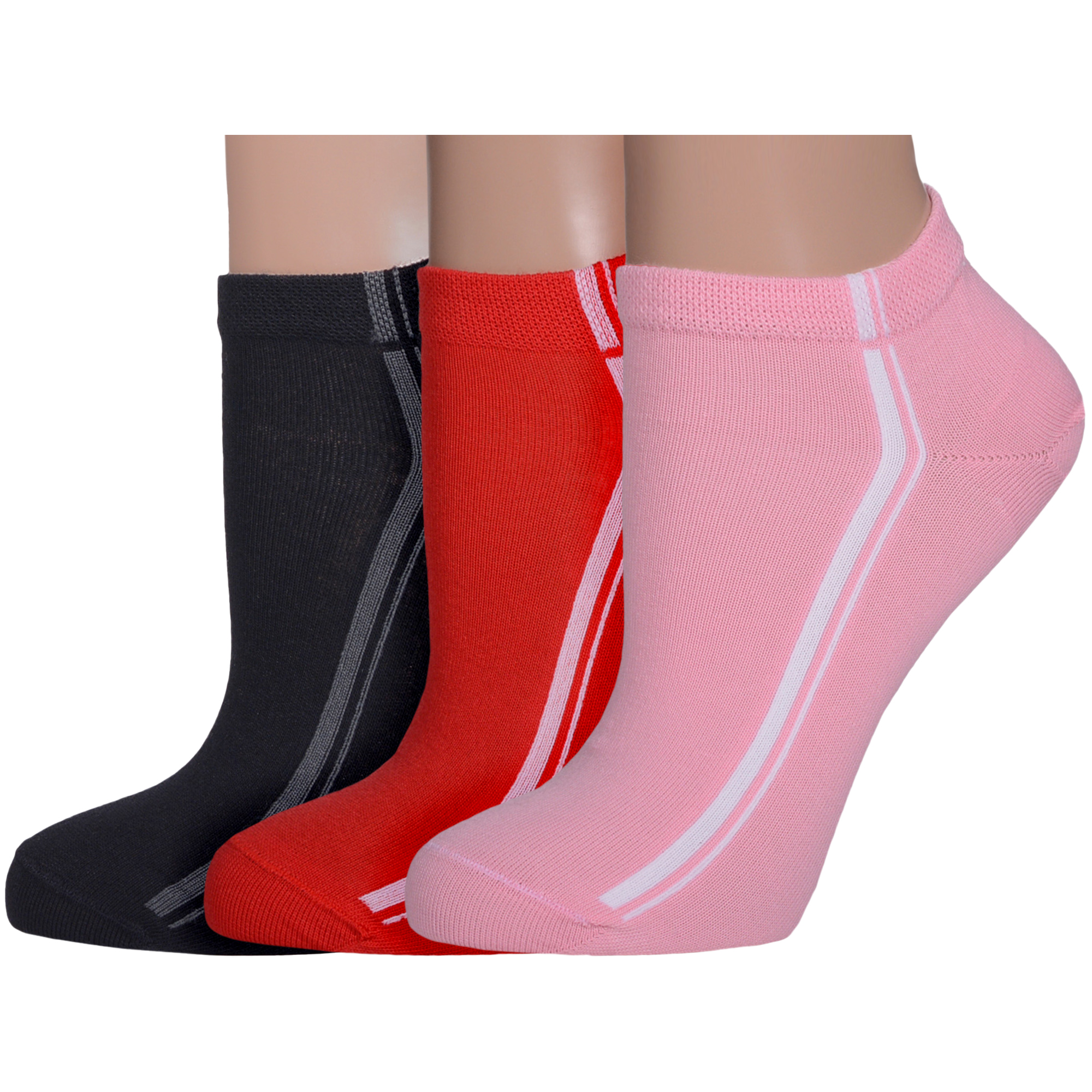 

Комплект носков женских LorenzLine 3-С8 разноцветных 25, Черный;красный;розовый, 3-С8