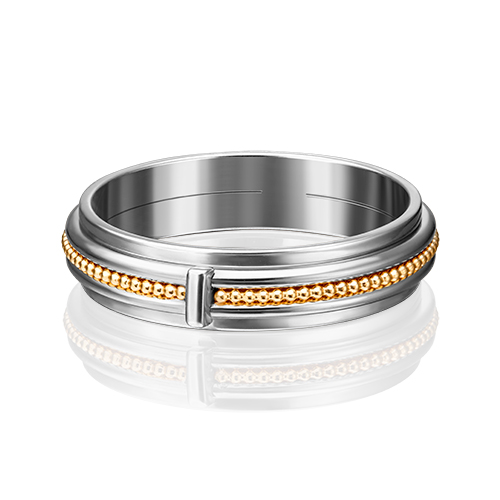 

Кольцо из комбинированного золота р. 19 PLATINA jewelry 01-5188-00-000-1121-39, 01-5188-00-000-1121-39