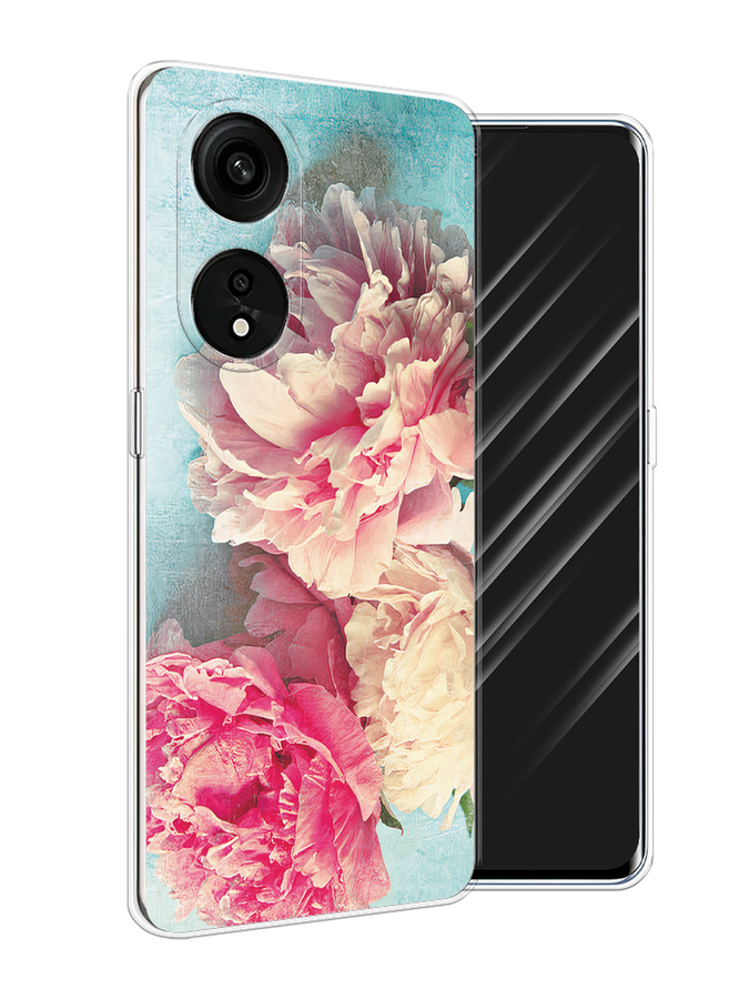 

Чехол Awog на Oppo Reno 8T 5G "Пионы new", Бирюзовый, 2513150-1