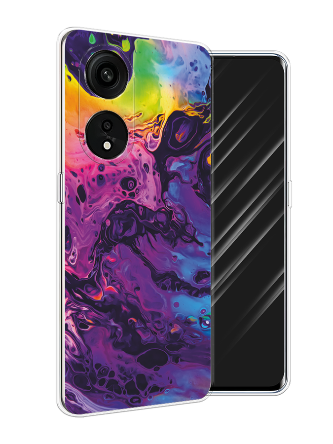 

Чехол Awog на Oppo Reno 8T 5G "ACID fluid", Бордовый, 2513150-1