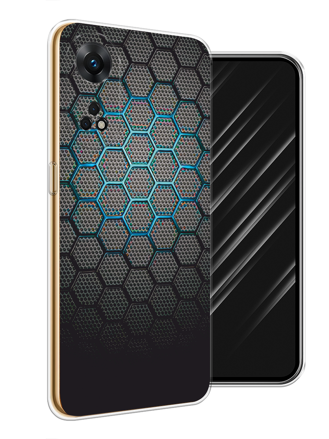 

Чехол Awog на Oppo Reno 8T 4G "Бирюзовые соты", Бирюзовый;синий;черный, 2513250-1