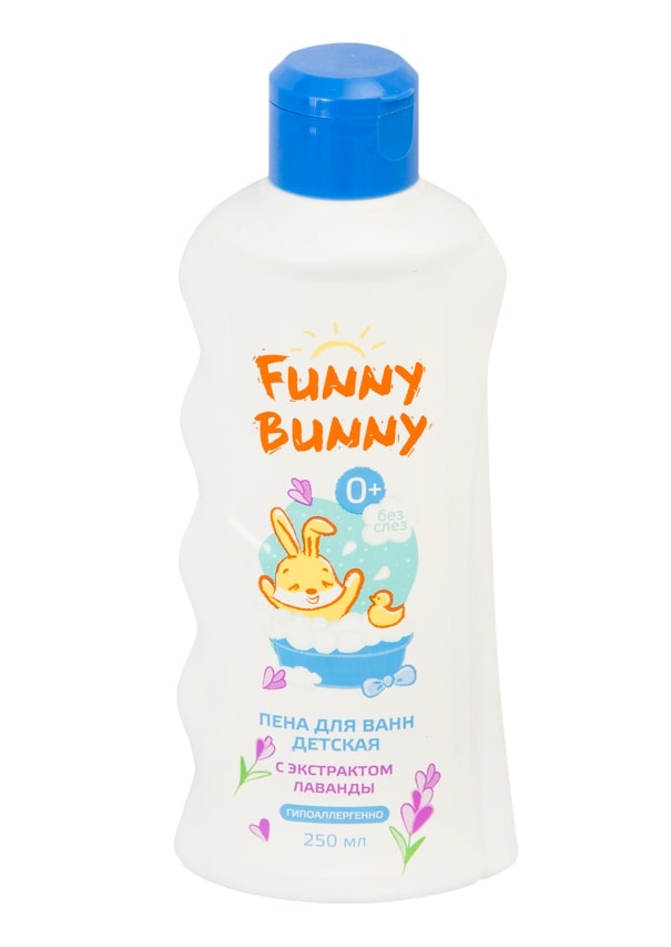 фото Пена для ванн детская с лавандой funny bunny 250мл