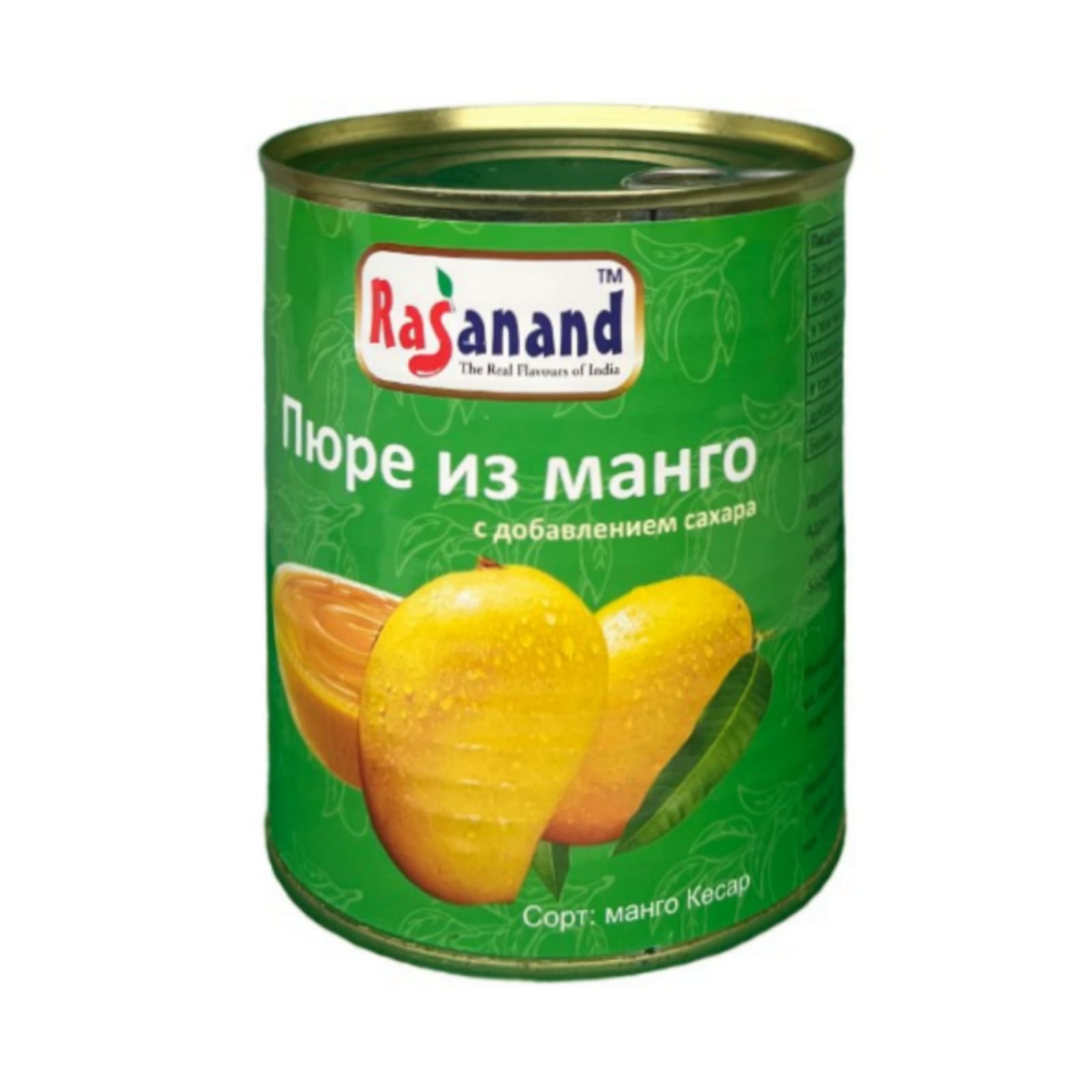 

Пюре манго Rasanand с добавлением сахара Rasanand Kesar Mango Pulp, 850 г