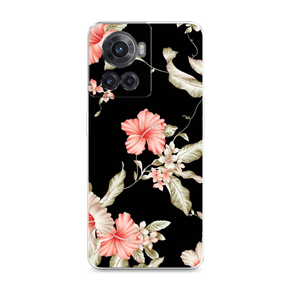 

Чехол Awog на OnePlus 10R / ВанПлас 10R "Цветы на черном", Разноцветный, 152950-8