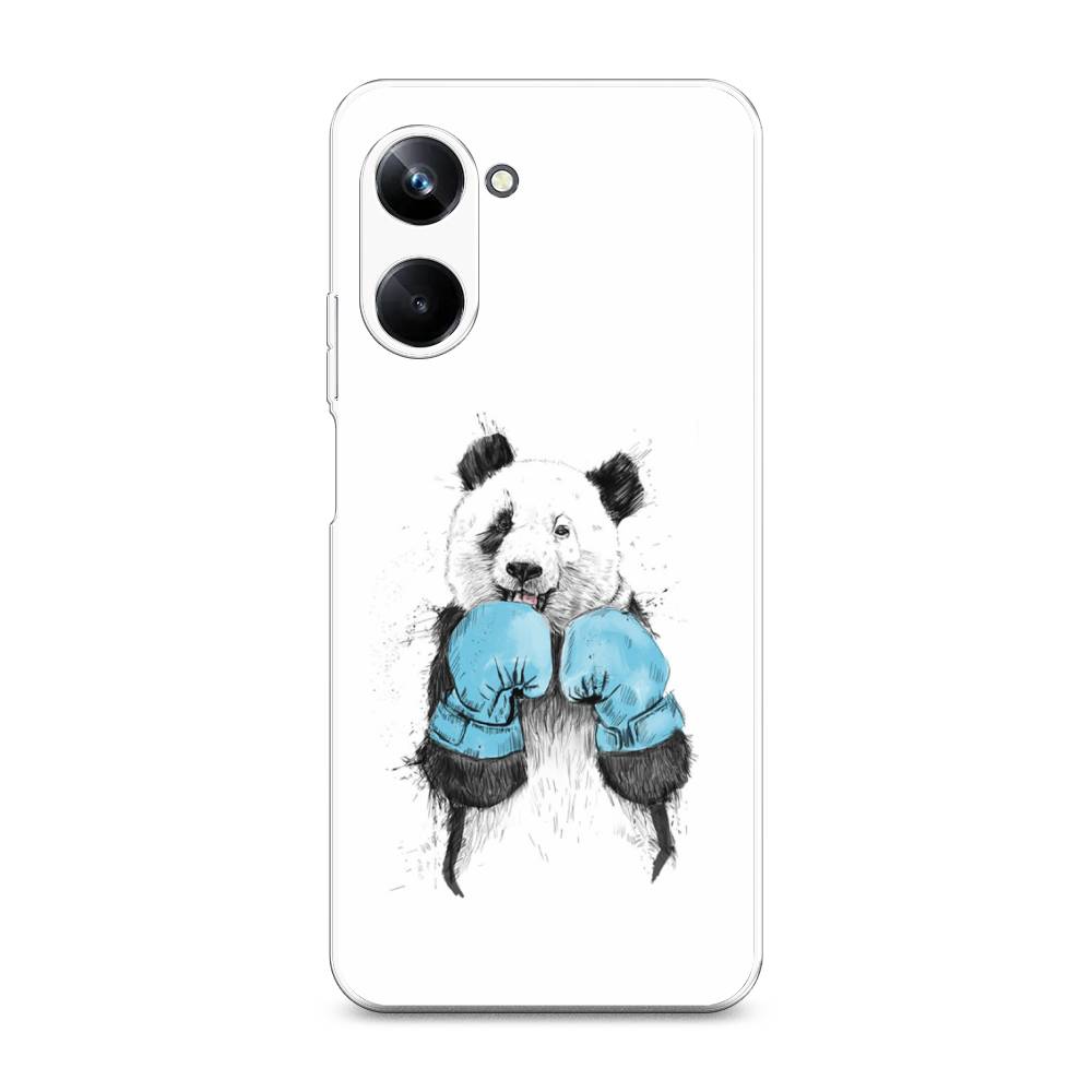 

Чехол на Realme 10 Pro "Панда боксер", Голубой;белый;серый, 2512550-1
