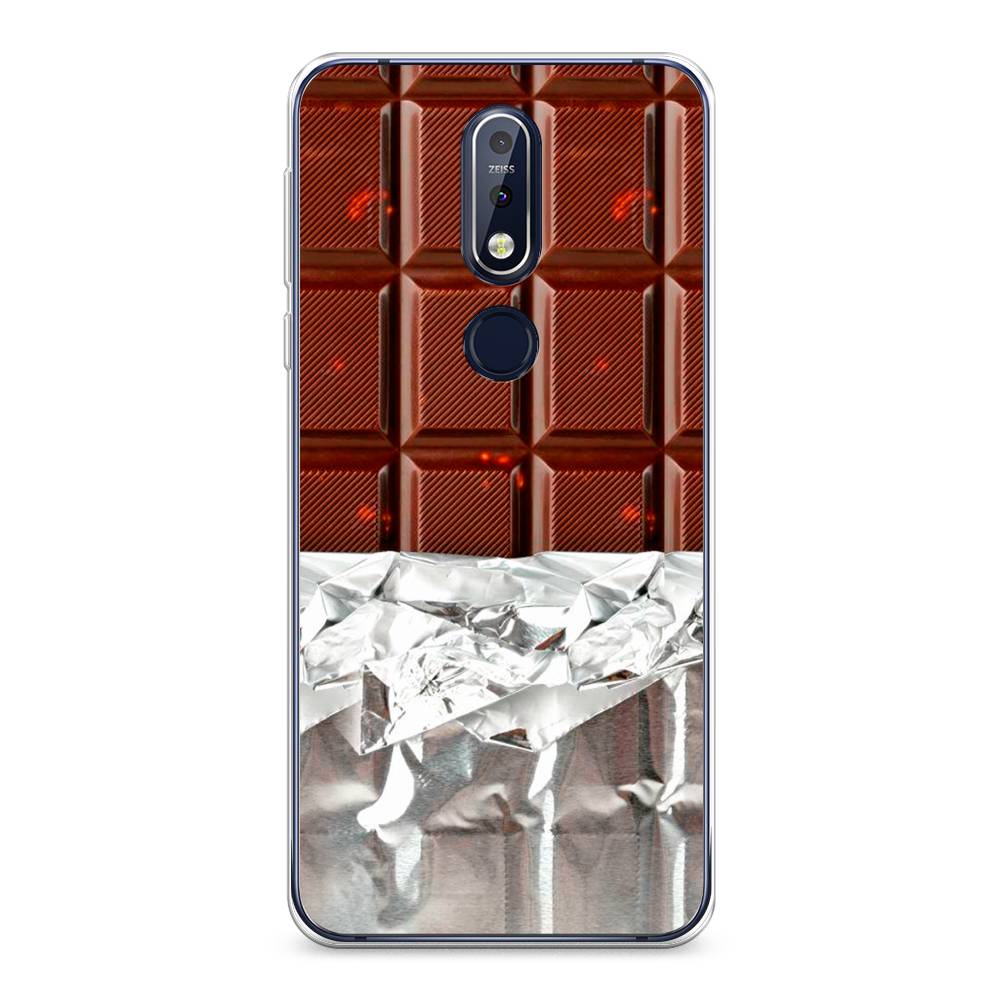 

Чехол на Nokia 7.1 "Шоколад в обертке", Коричневый, 122050-6