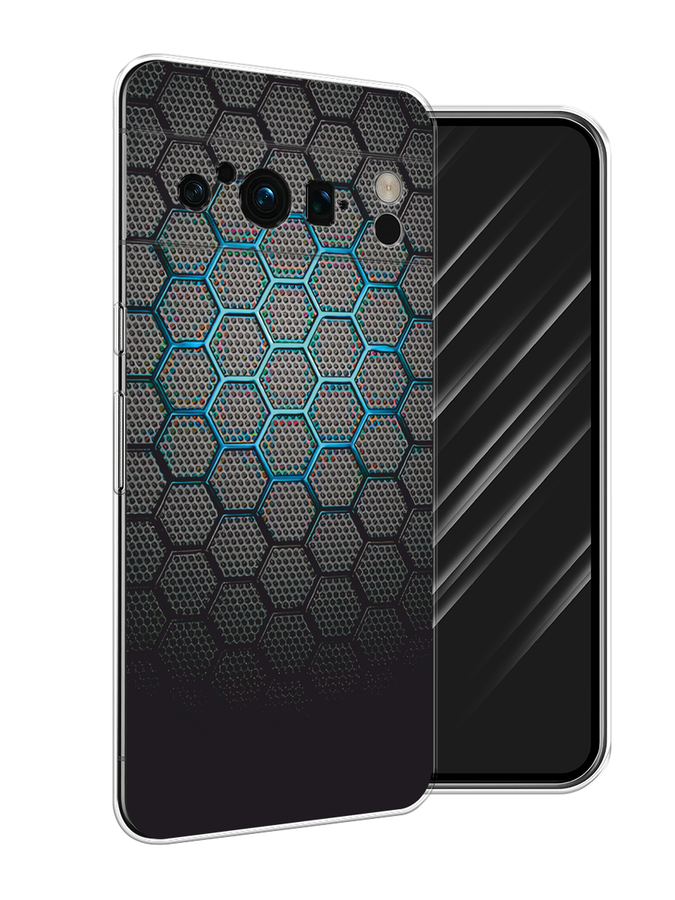 

Чехол Awog на Google Pixel 8 Pro "Бирюзовые соты", Бирюзовый;синий;черный, 271650-1