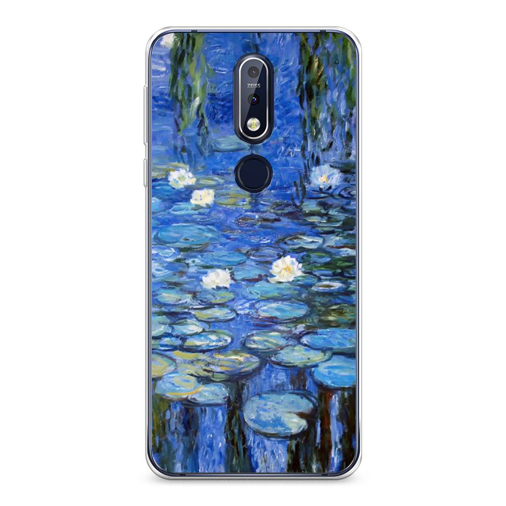 

Чехол на Nokia 7.1 "Нарисованный пруд", Синий;зеленый, 122050-4