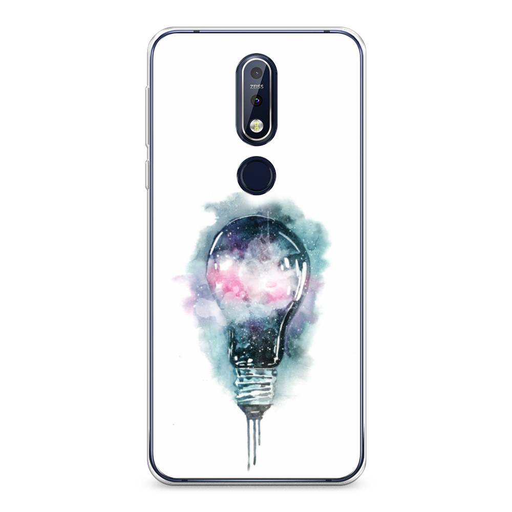 

Чехол на Nokia 7.1 "Волшебная лампа", Белый;серый, 122050-4