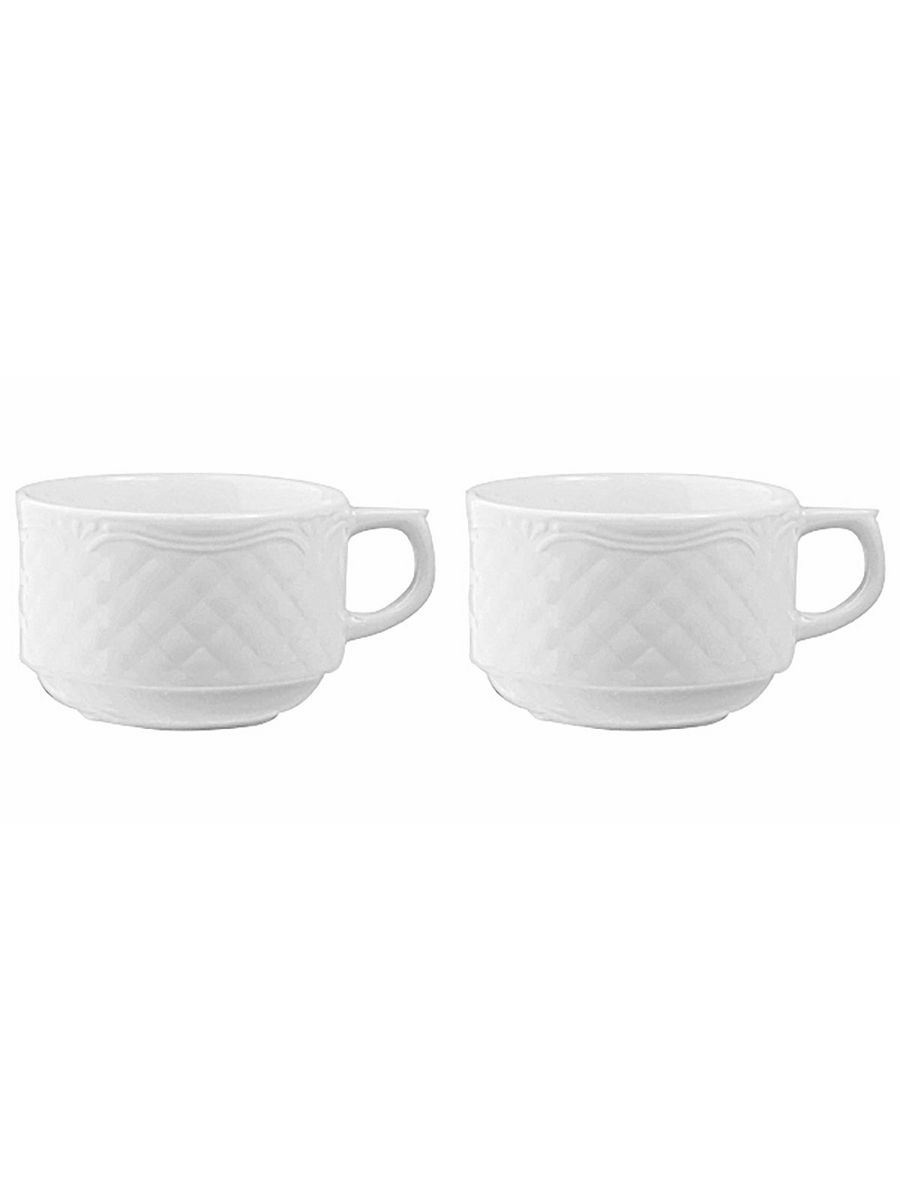 

Набор из 2 чайных чашек Lubiana 8х8х5,5 см, 190 мл 2606-white_2, CB-2606-white