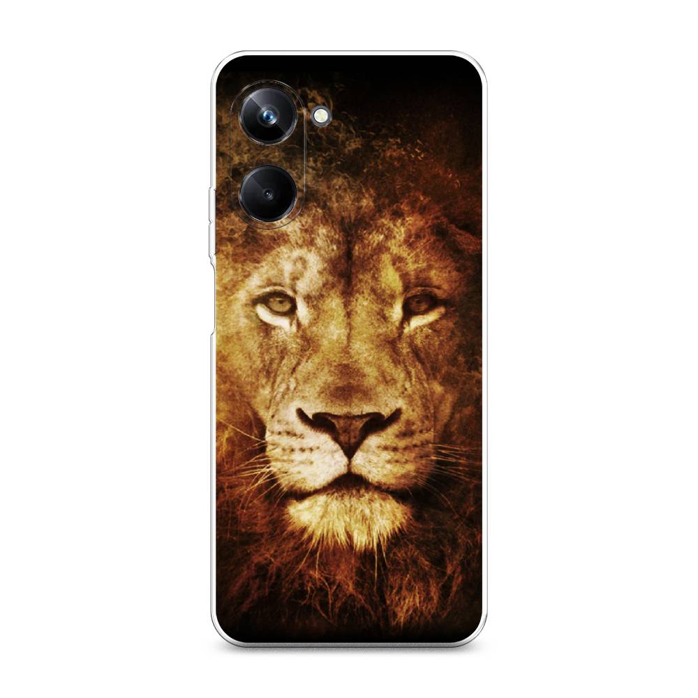 

Чехол на Realme 10 Pro "Лев", Черный;коричневый;желтый, 2512550-6