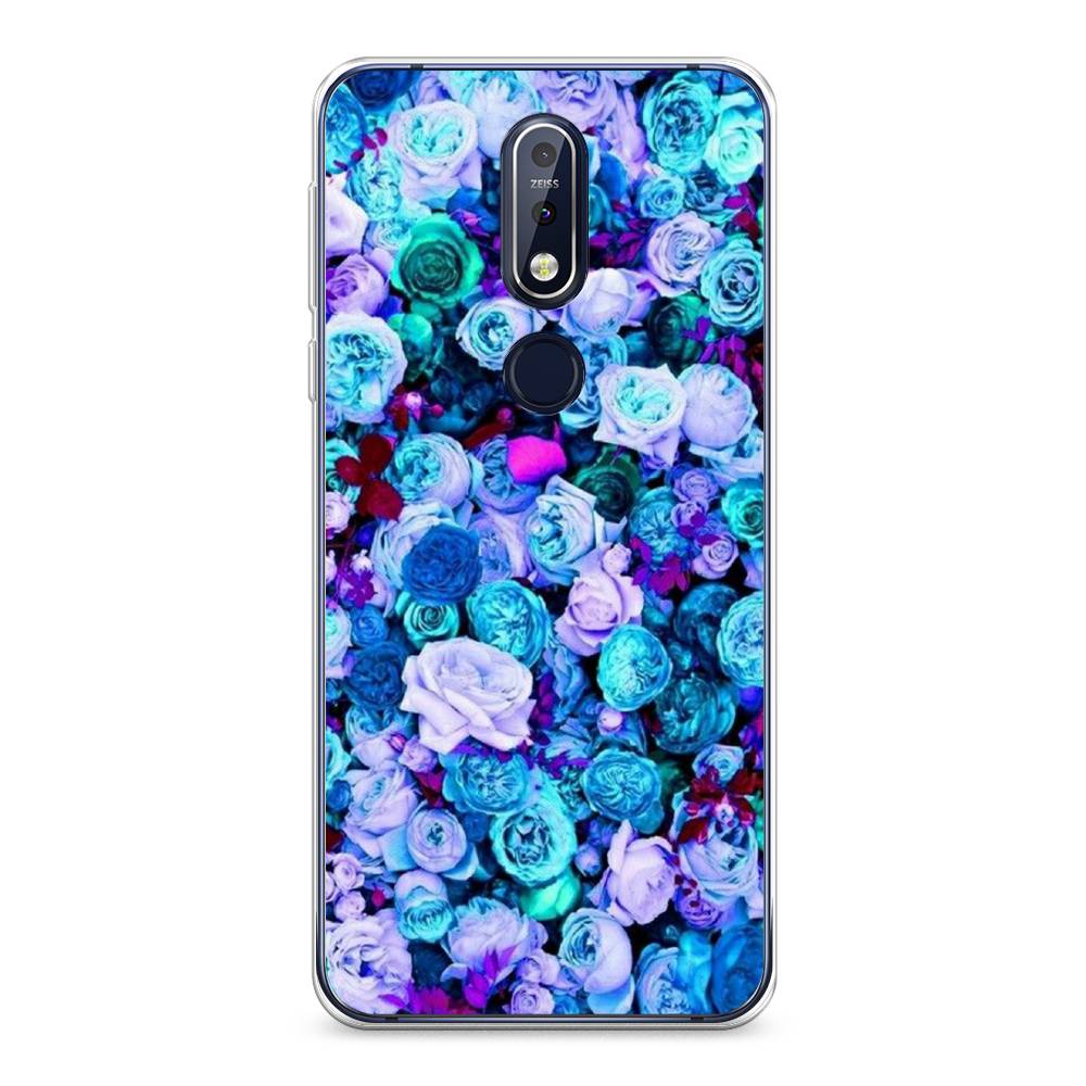 

Чехол на Nokia 7.1 "Цветочный ковер", Фиолетовый, 122050-2