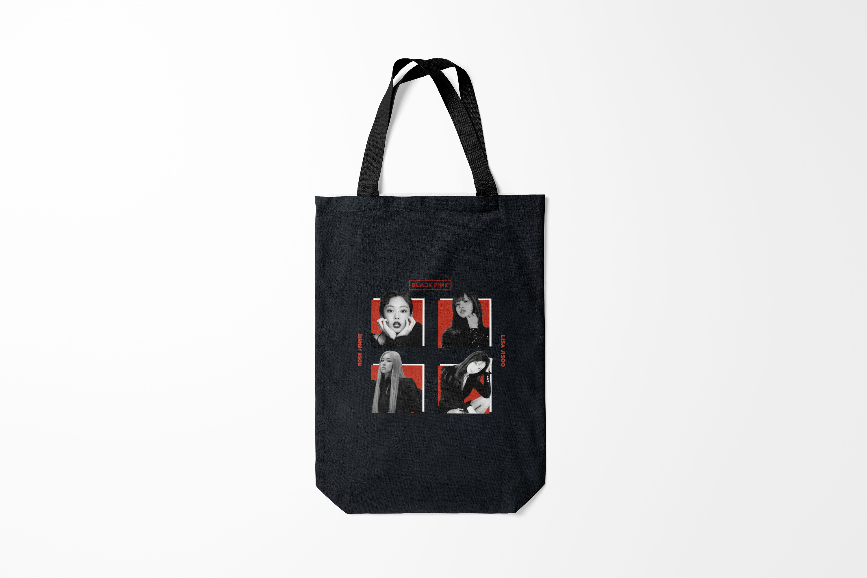 

Сумка шoппер унисекс Burnettie BLACKPINK Red and black, черный, BLACKPINK Red and black