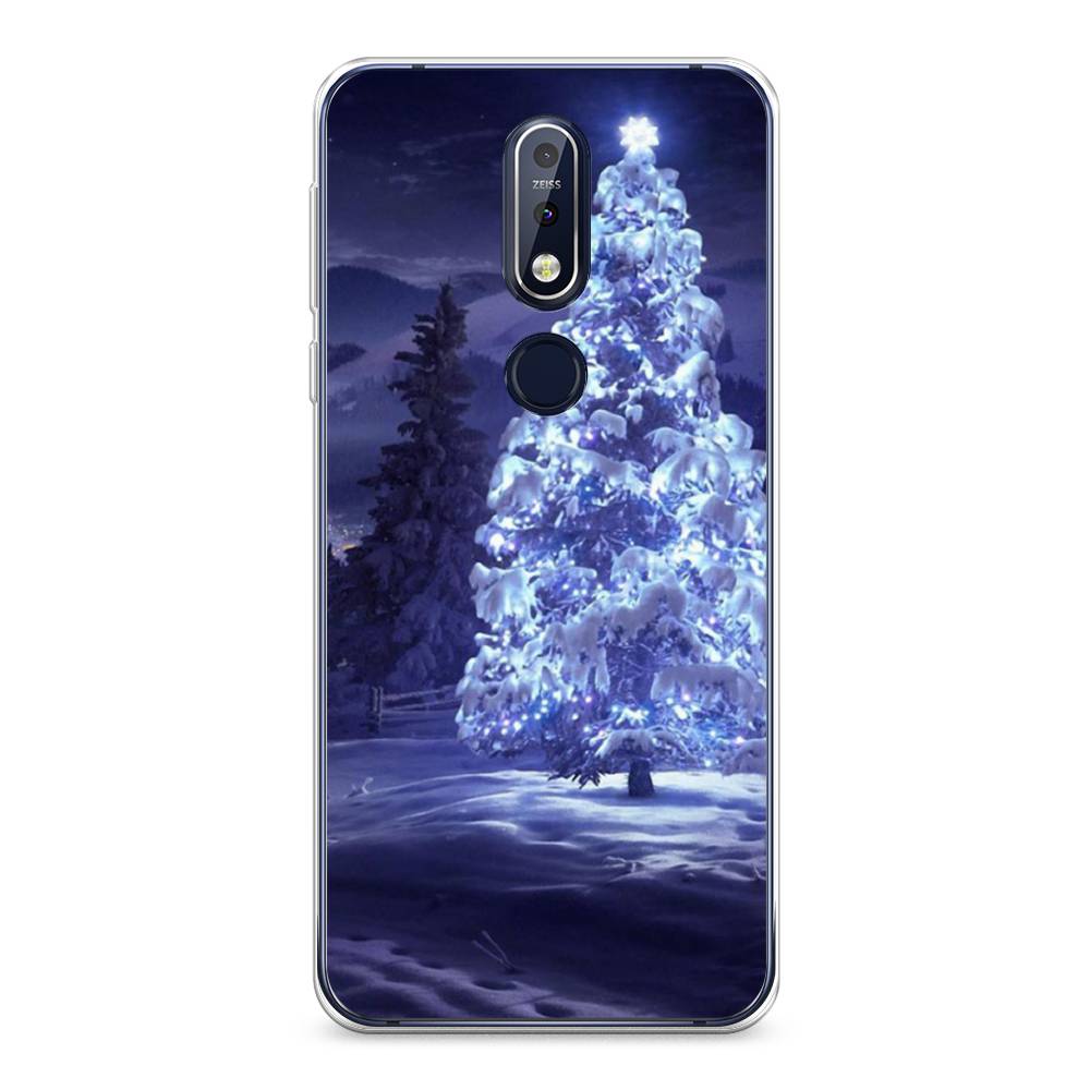 

Чехол на Nokia 7.1 "Зима 4", Синий;черный;белый, 122050-2
