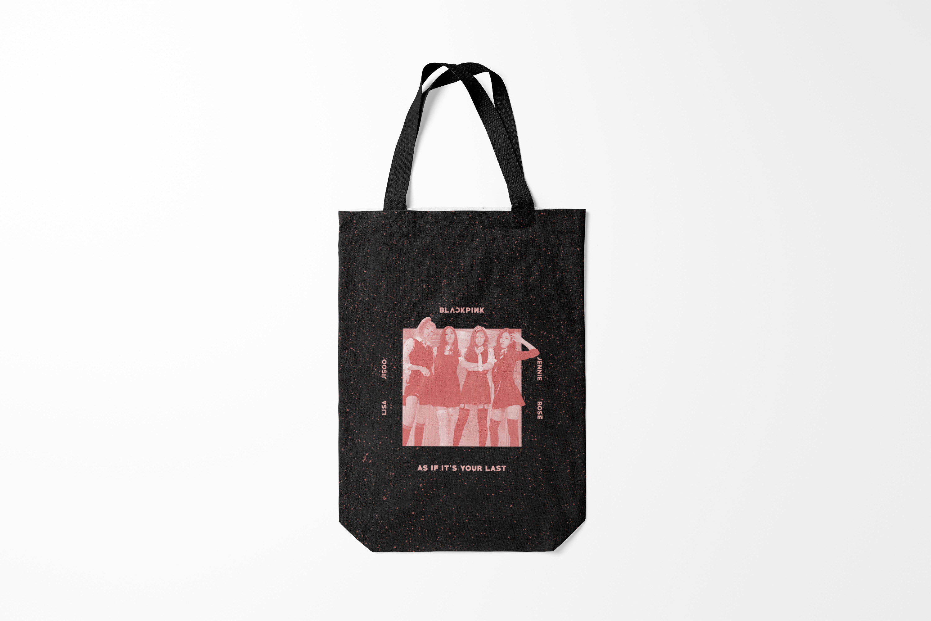 

Сумка шoппер унисекс Burnettie BLACKPINK Pink blank, черный, BLACKPINK Pink blank