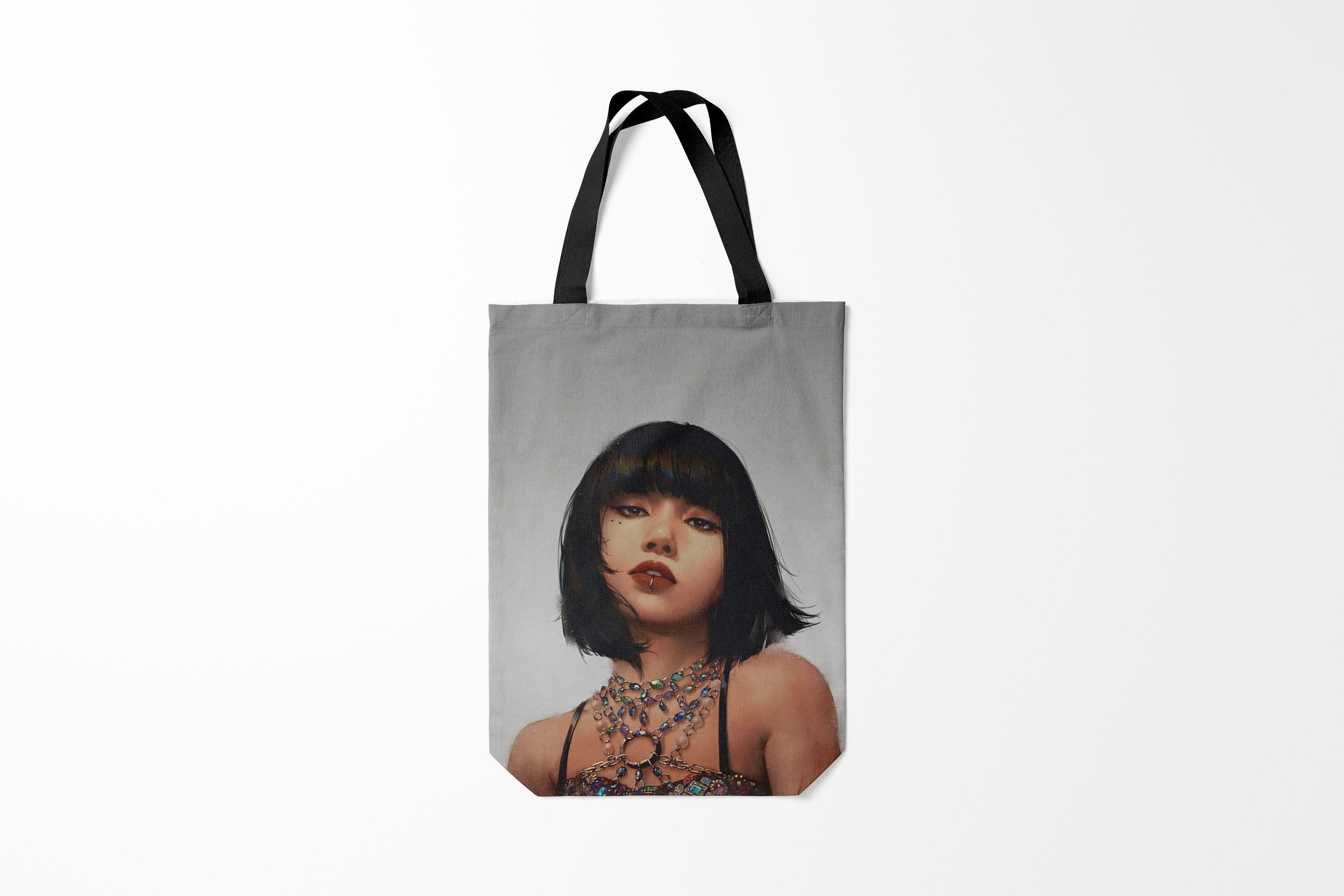

Сумка шoппер унисекс Burnettie BLACKPINK Hot Lisa, серый, BLACKPINK Hot Lisa