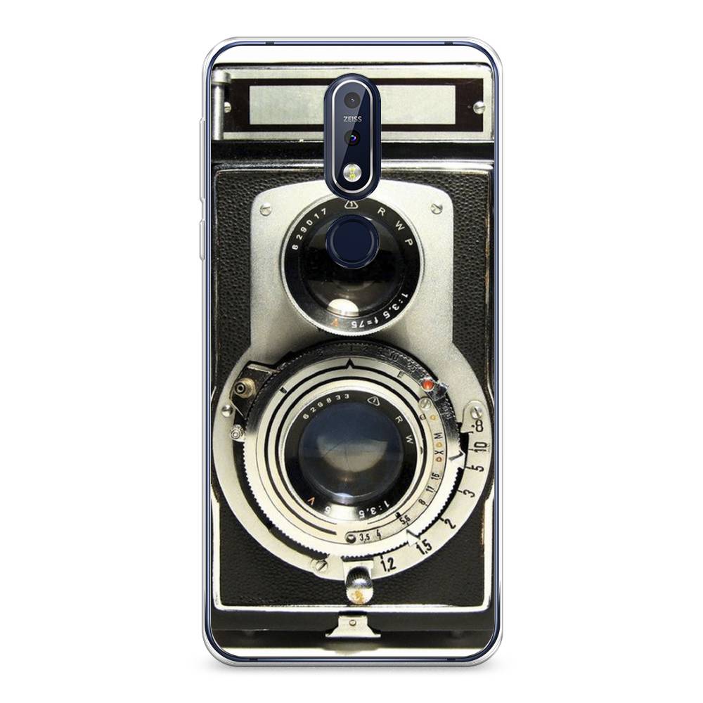 

Чехол на Nokia 7.1 "Старинный фотоаппарат", Серый;черный, 122050-6