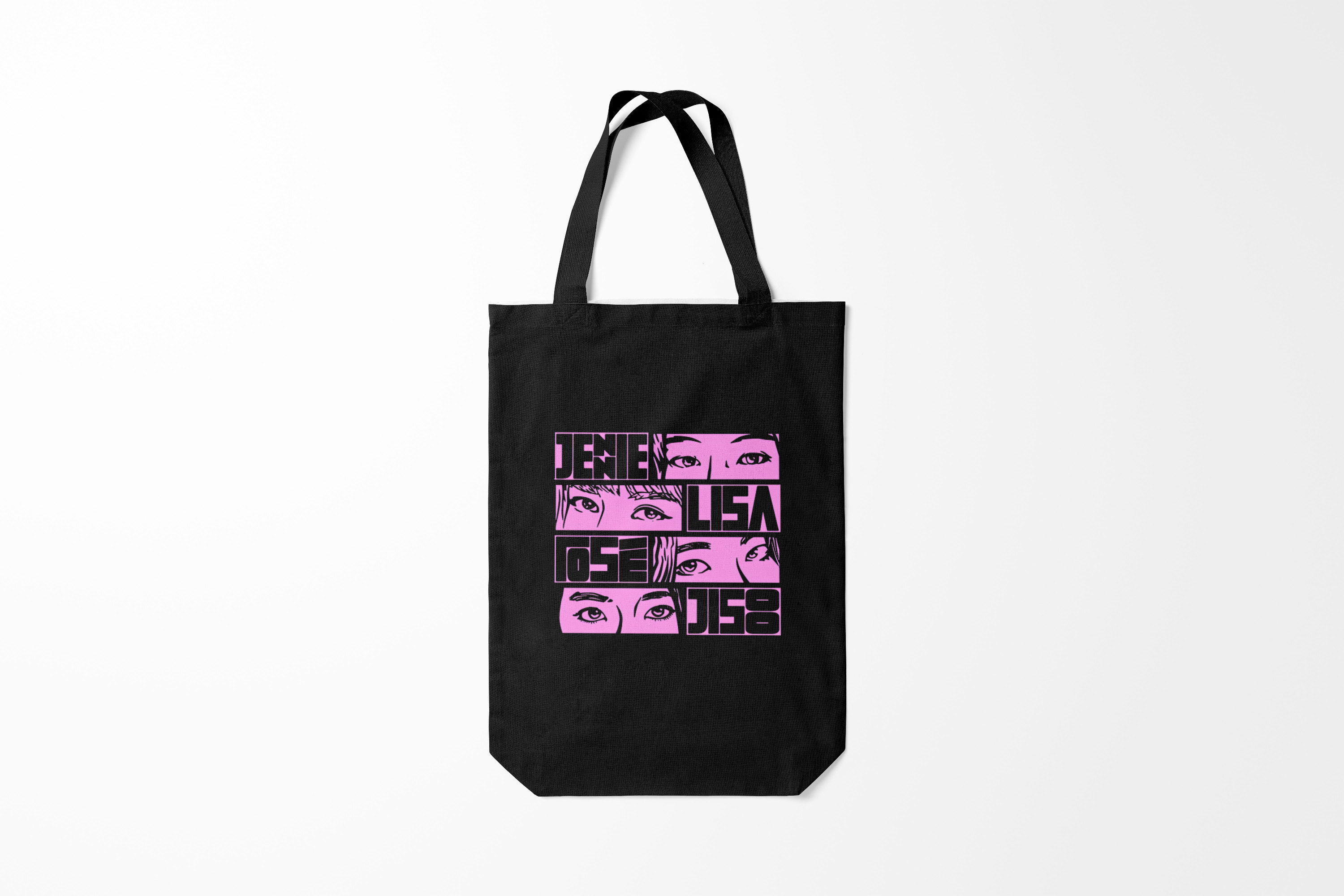 

Сумка шoппер унисекс Burnettie BLACKPINK Black pink eyes, черный, BLACKPINK Black pink eyes