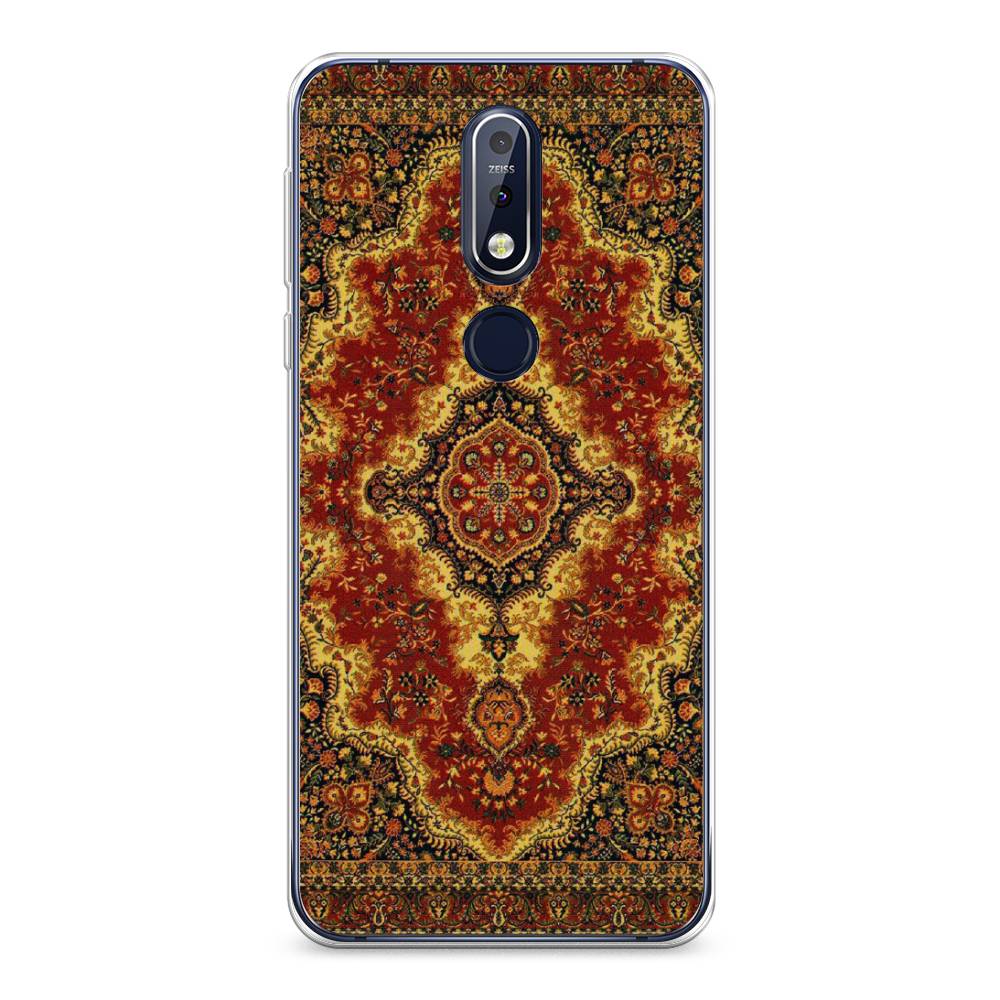 

Чехол на Nokia 7.1 "Ковер", Коричневый;золотистый;красный, 122050-3