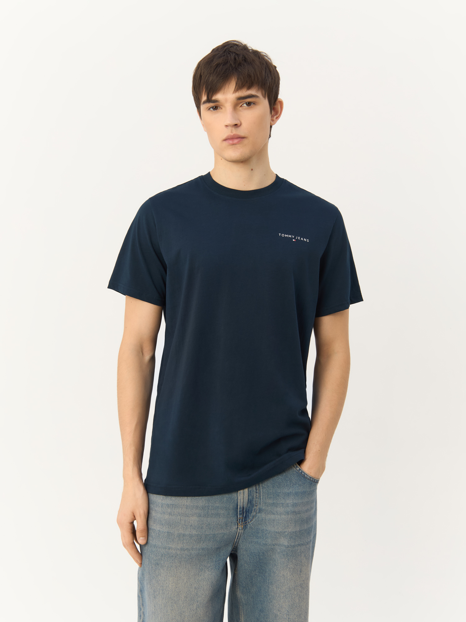 

Футболка мужская Tommy Jeans DM0DM18555 синяя XXL, Синий, DM0DM18555