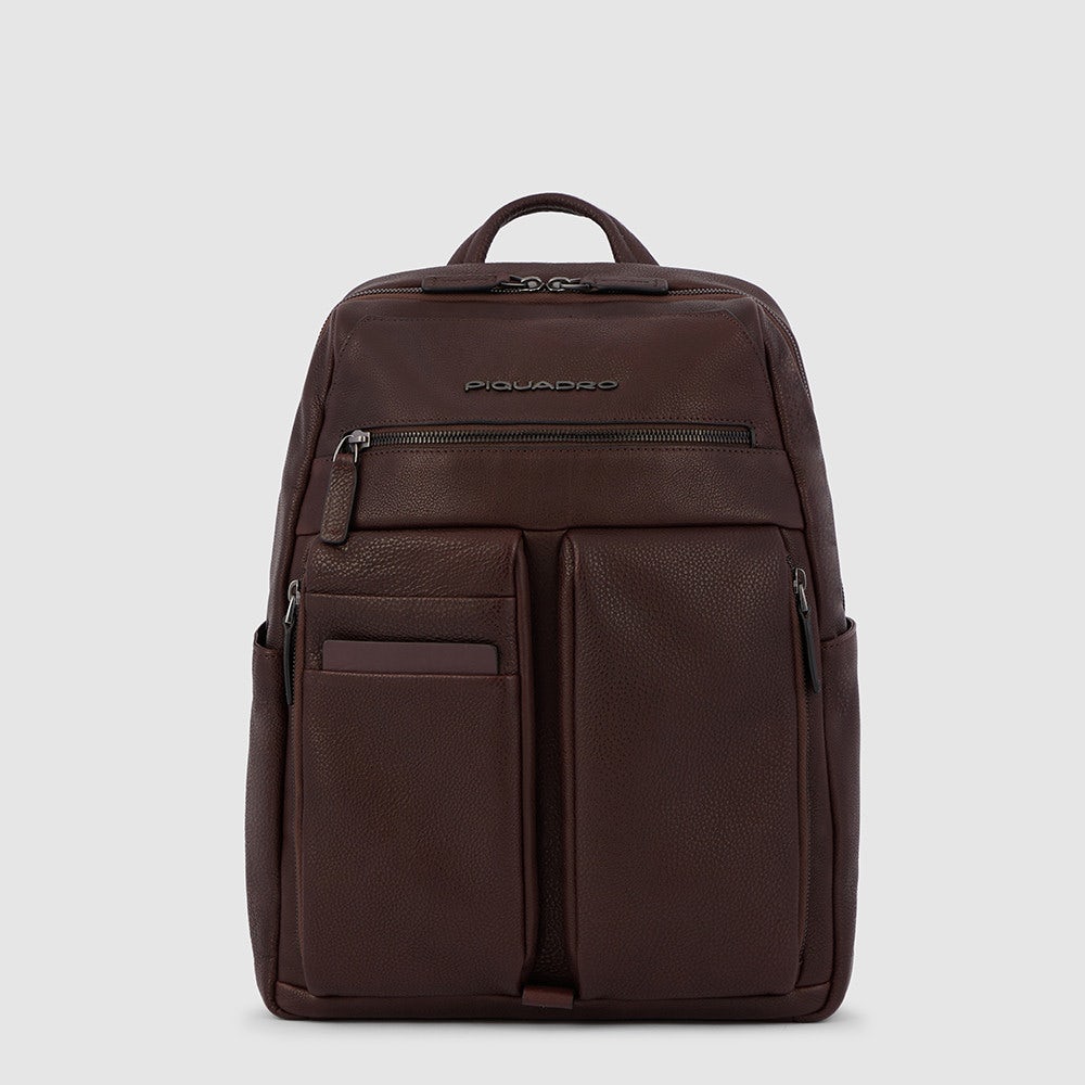

Рюкзак для ноутбука мужской Piquadro Zaino porta PC 13,00" in pelle, коричневый, Zaino porta PC 13,00" in pelle