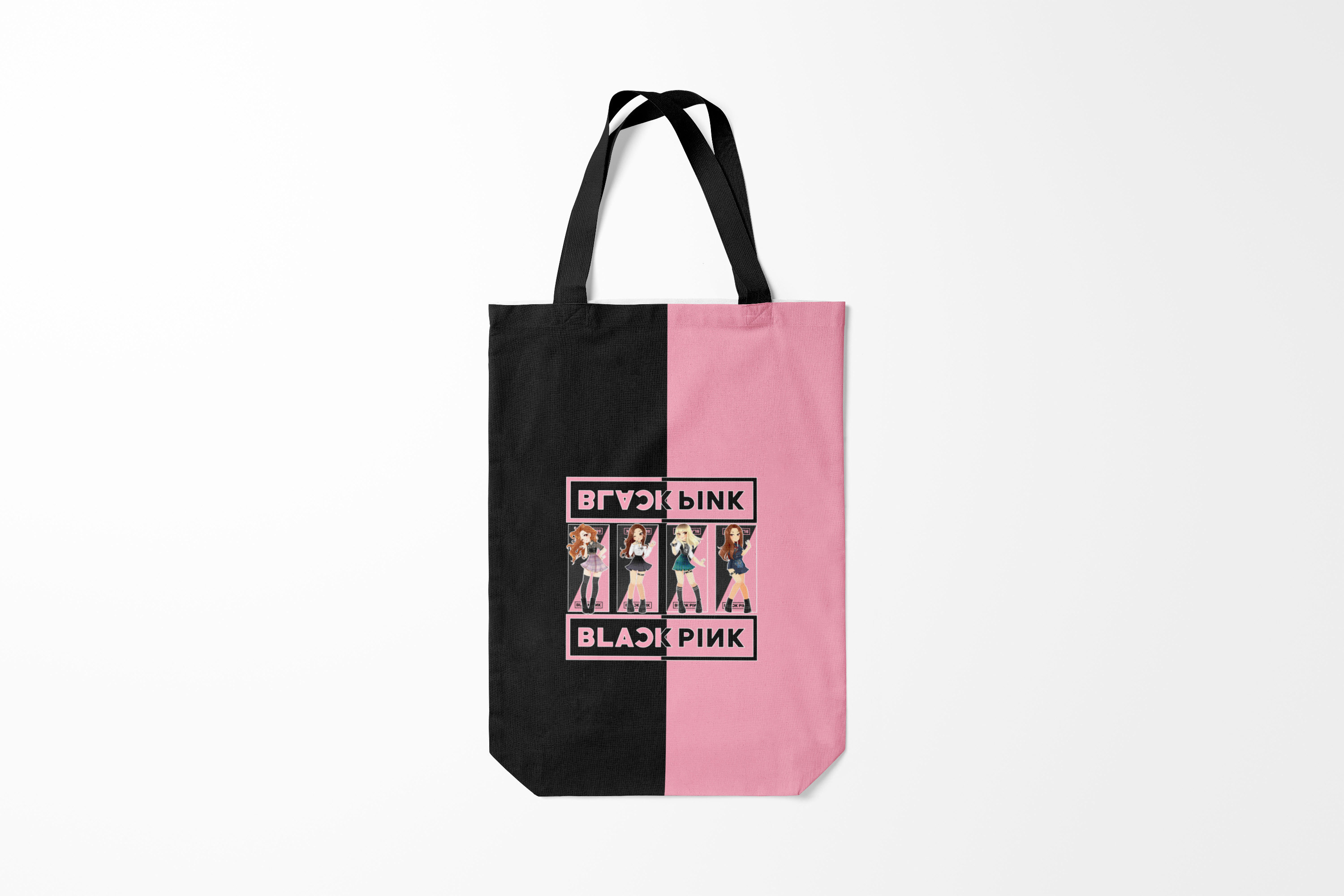 

Сумка шoппер унисекс Burnettie BLACKPINK, черный; розовый, BLACKPINK