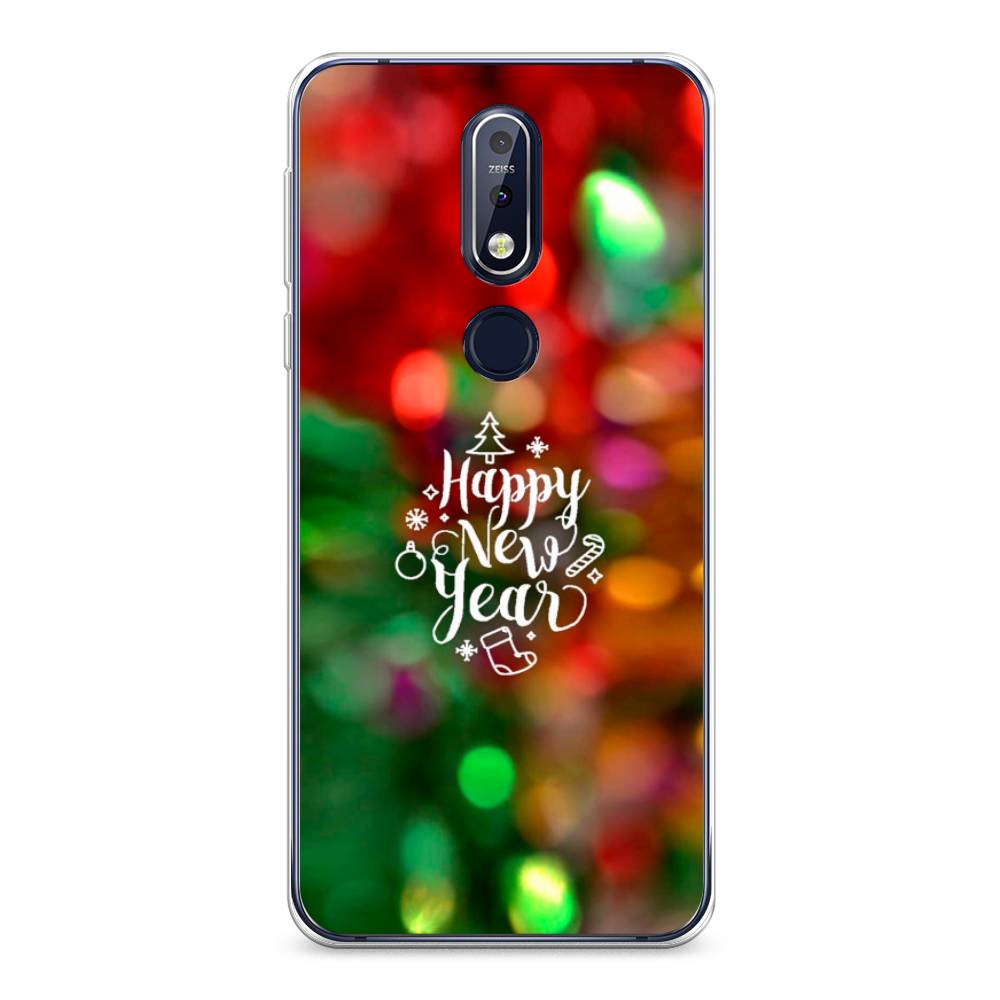 

Чехол на Nokia 7.1 "Новый Год на елке", Зеленый;красный;желтый, 122050-5