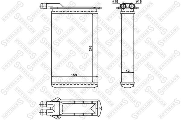 

Радиатор печки Stellox 1035126SX