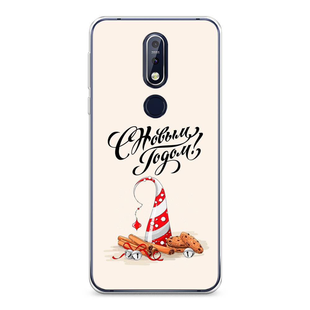 

Чехол на Nokia 7.1 "Подарки на Новый Год", Бежевый;красный;черный, 122050-5