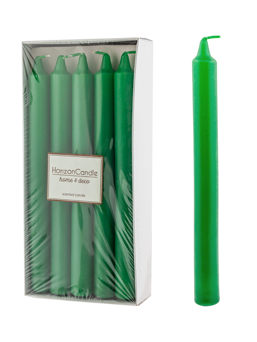 

Свеча цилиндрическая Horizon Candles ЗЕЛЕНАЯ, h230d20 мм, 10 шт/уп