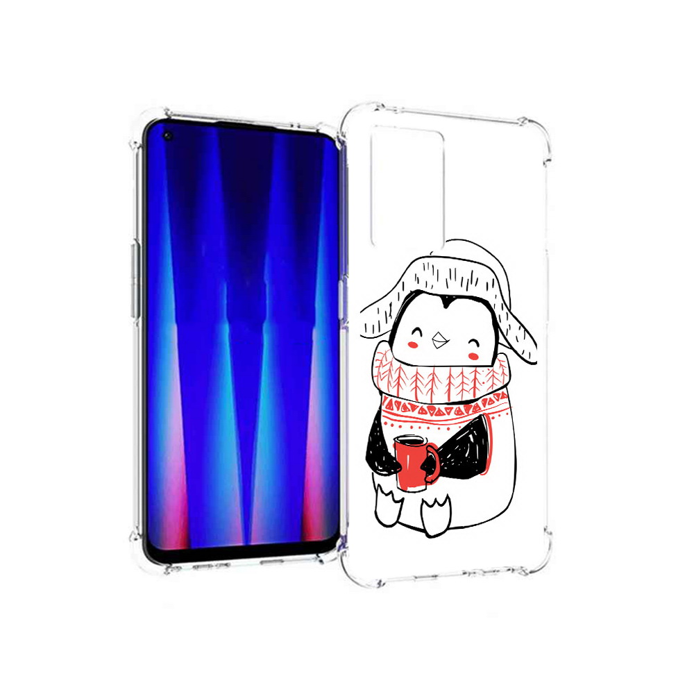 

Чехол MyPads Tocco для OnePlus Nord CE 5G Милый пингвин, Прозрачный, Tocco