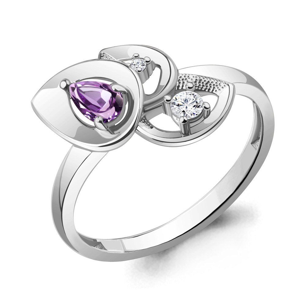 

Кольцо из серебра р. 18,5 AQUAMARINE 6975304А_925_р, 6975304А_925_р