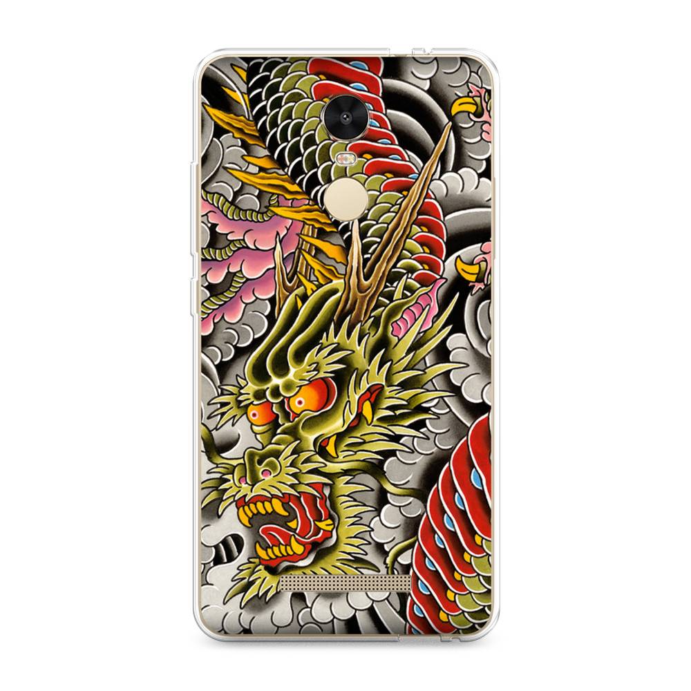 

Чехол на Xiaomi Redmi Note 3/Note 3 Pro "Японский дракон", Желтый;розовый;красный, 31750-4