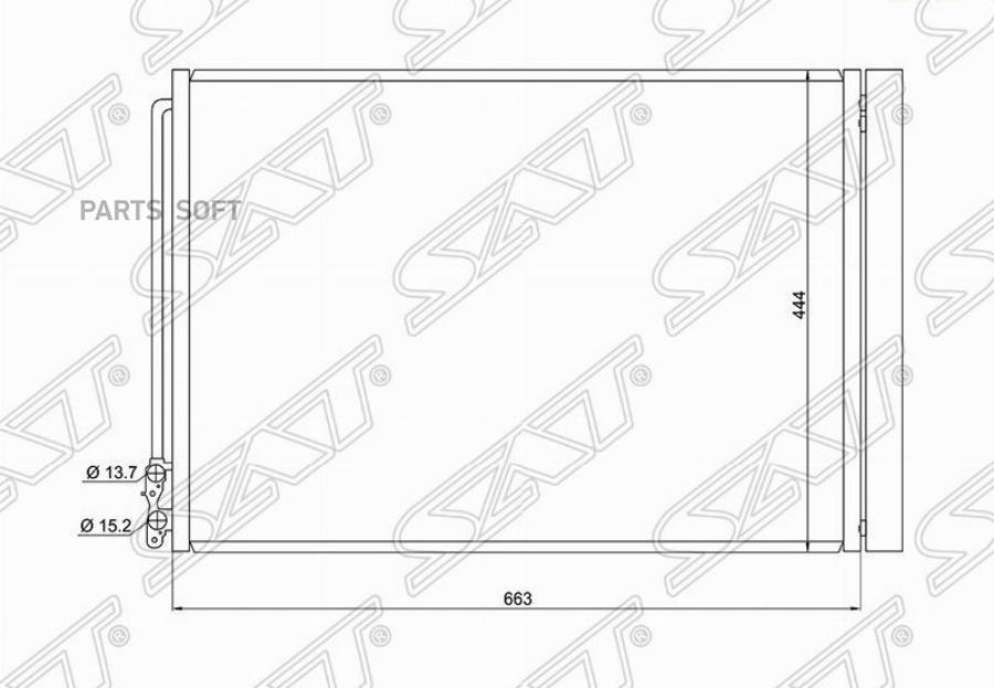 Sat St-Bm55-394-A0 Радиатор Кондиционера Bmw 5-Series F10/F11 10-/6-Series F06/F12/F13 12-