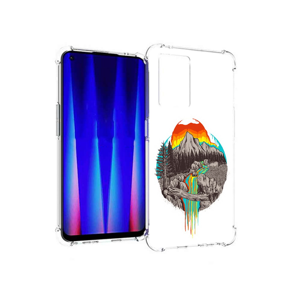 

Чехол MyPads Tocco для OnePlus Nord CE 5G Радужный водопад, Прозрачный, Tocco