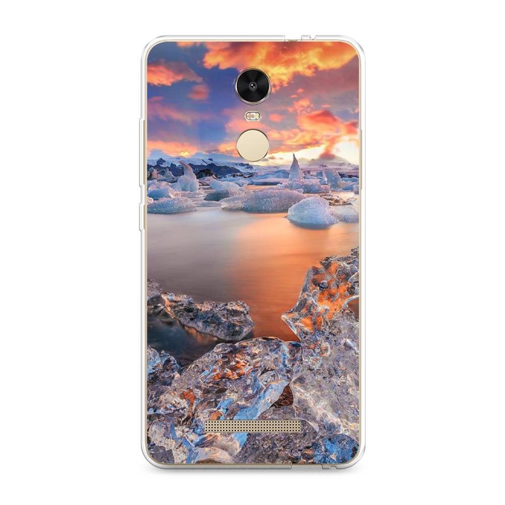 

Чехол на Xiaomi Redmi Note 3/Note 3 Pro "Ледники", Синий;оранжевый, 31750-2