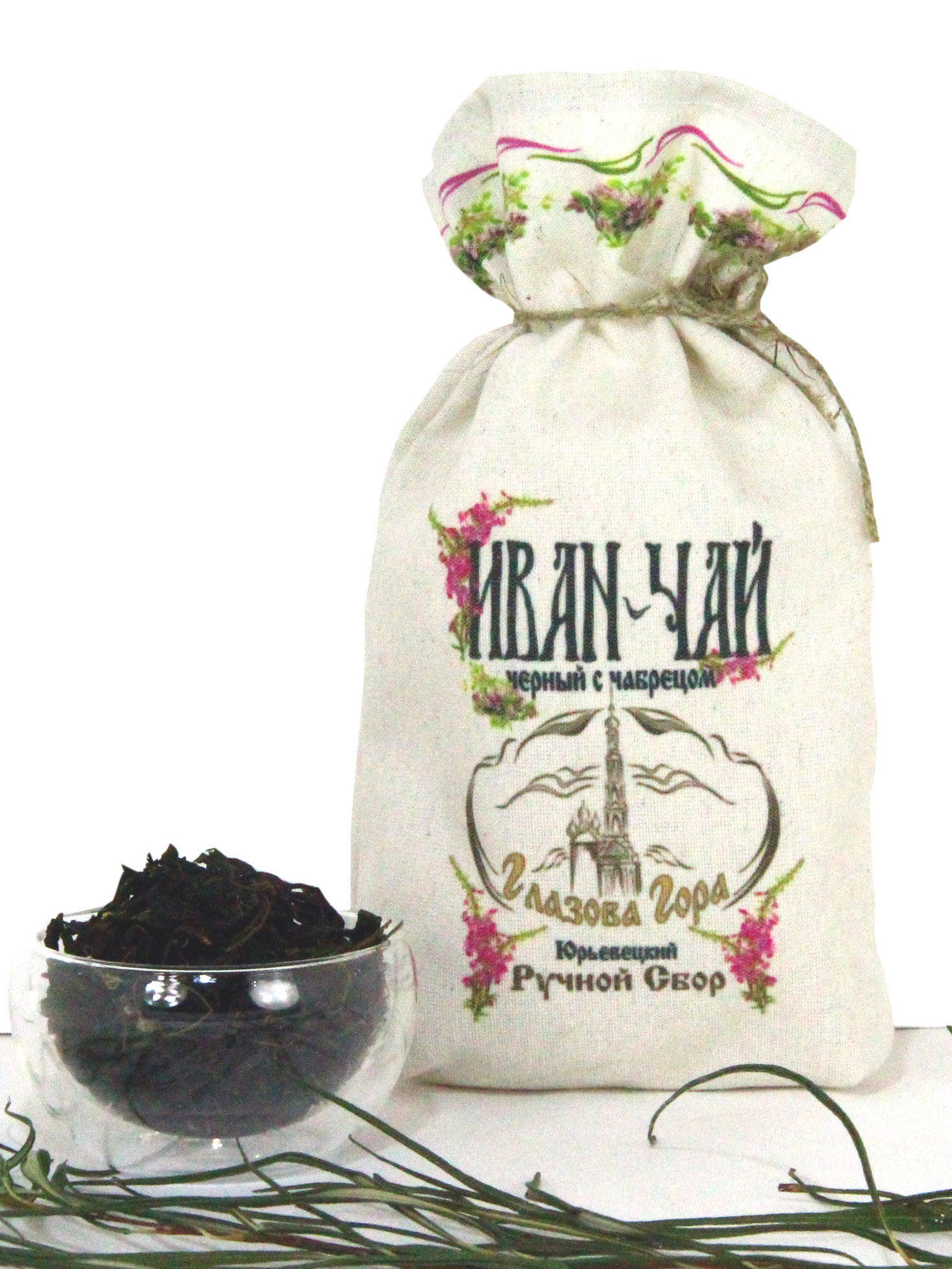 фото Иван-чай глазова гора черный рассыпной с чабрецом 100г
