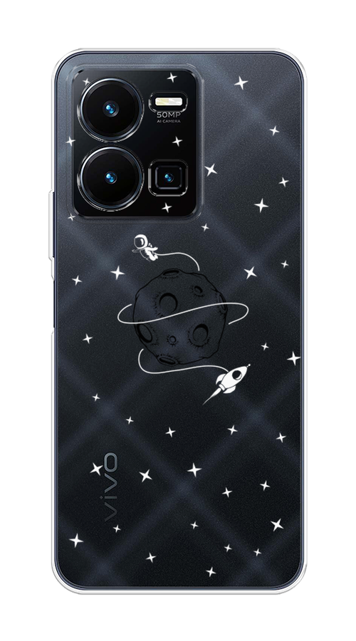 

Чехол на Vivo Y35 "Полет вокруг луны", Белый;серый;черный, 267250-2