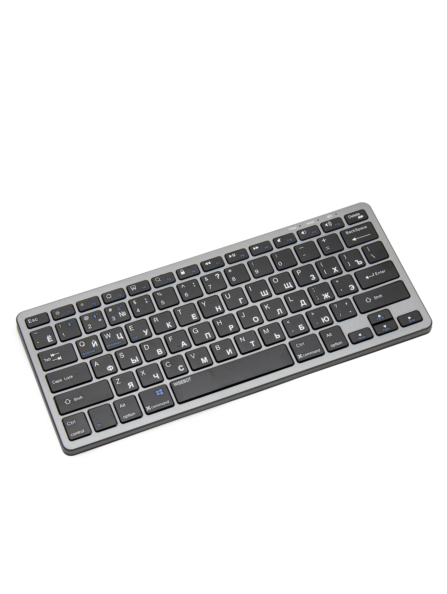 Беспроводная мини-клавиатура WISEBOT grey (10618)