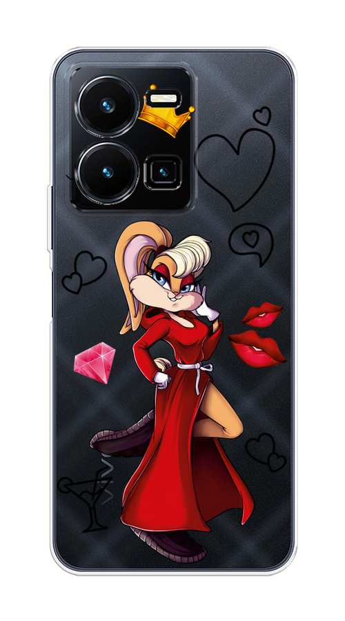 

Чехол на Vivo Y35 "Rich Lola Bunny", Красный;бежевый;оранжевый, 267250-6