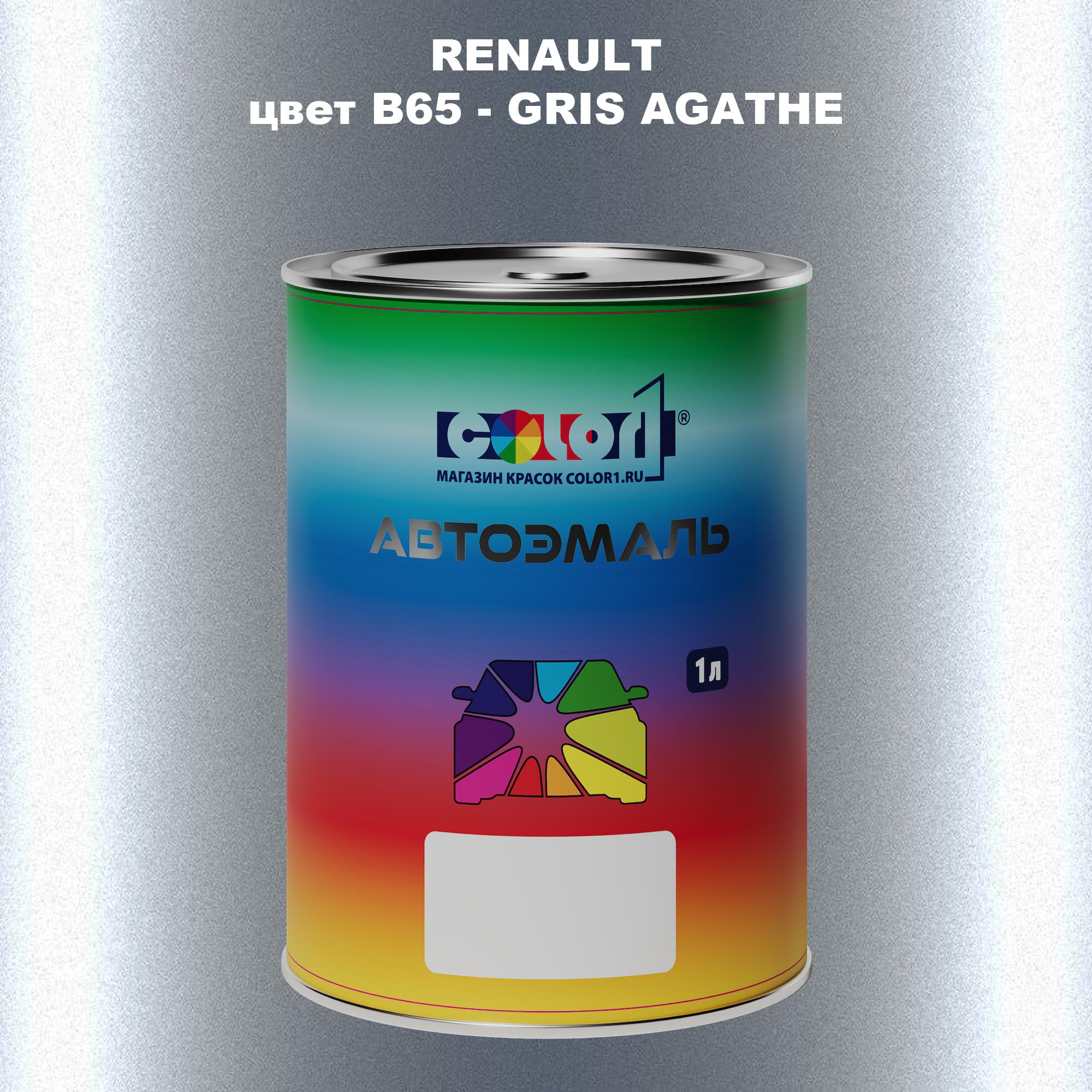 

Автомобильная краска COLOR1 для RENAULT, цвет B65 - GRIS AGATHE, Прозрачный