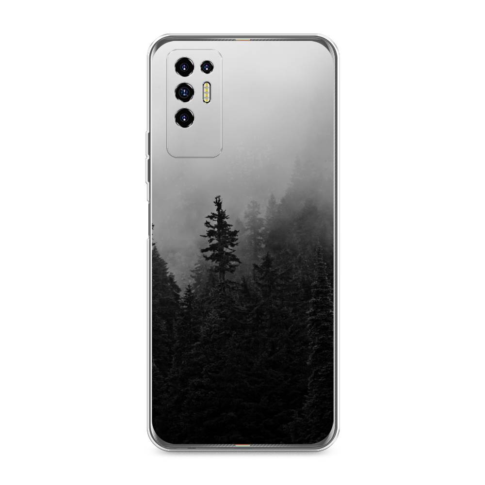 

Чехол для Tecno Pova 2 "Туманный лес", Серый;черный, 300550-2