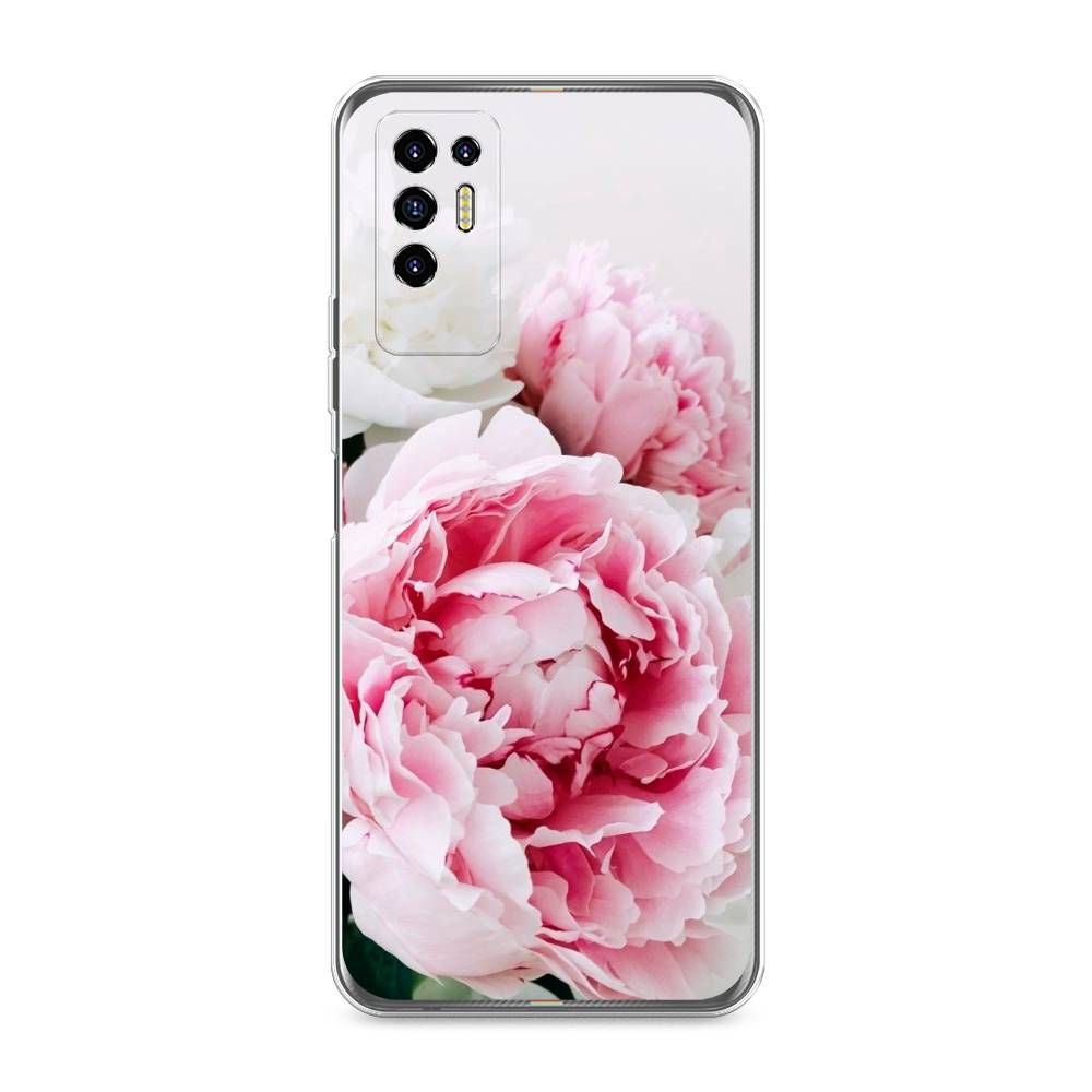 

Чехол для Tecno Pova 2 "Розовые и белые пионы", Розовый;белый, 300550-2