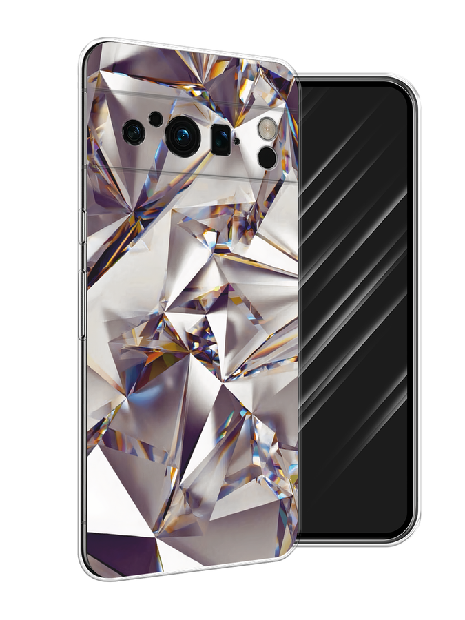 

Чехол Awog на Google Pixel 8 Pro "Бриллианты", Серебристый;бежевый, 271650-1