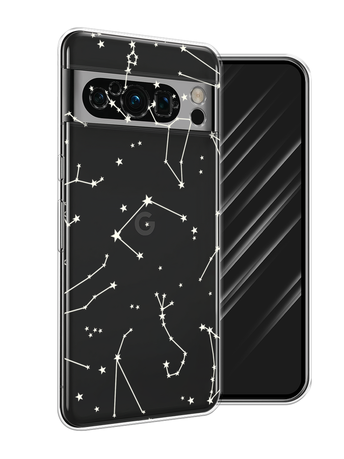 

Чехол Awog на Google Pixel 8 Pro "Созвездия", Прозрачный;серый;бежевый, 271650-1
