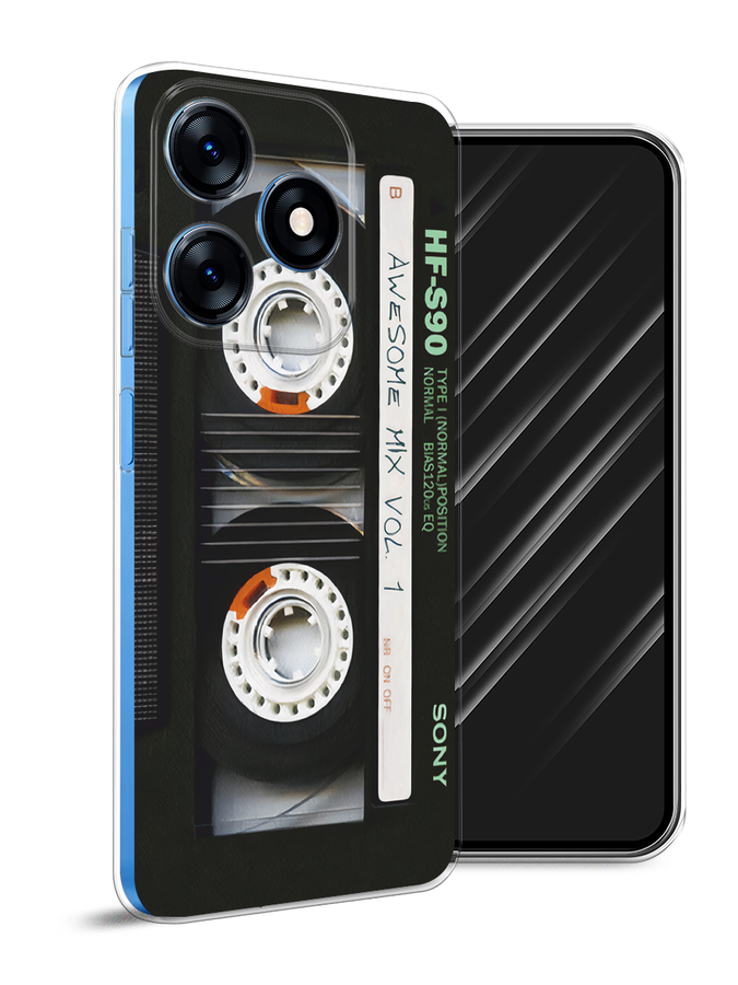 

Чехол Awog на Tecno Spark 10/10C "Кассета", Черный, 303550-1